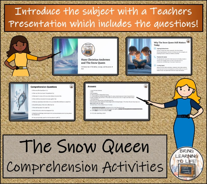 The Snow Queen Reading Comprehension Hans Christian Andersen | 5th-6th Grade