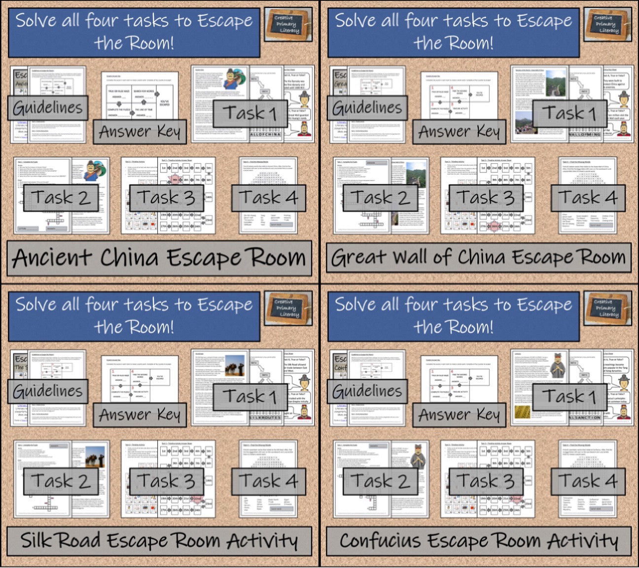 Ancient History Escape Room Mega Bundles | Volume 1 & Volume 2 | 5th & 6th Grade