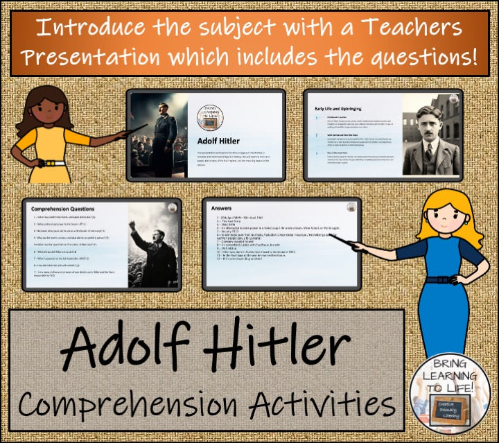 Adolf Hitler Close Reading Comprehension Activities | 5th Grade & 6th Grade
