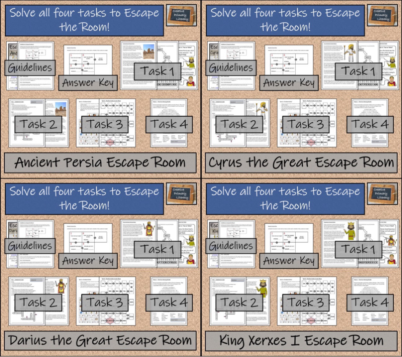 Ancient History Escape Room Mega Bundles | Volume 1 & Volume 2 | 5th & 6th Grade