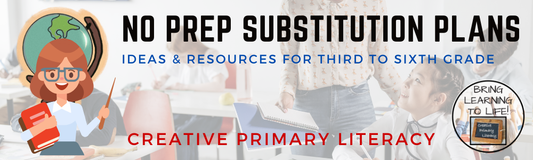 No Prep Sub Plans from 3rd Grade to 6th Grade