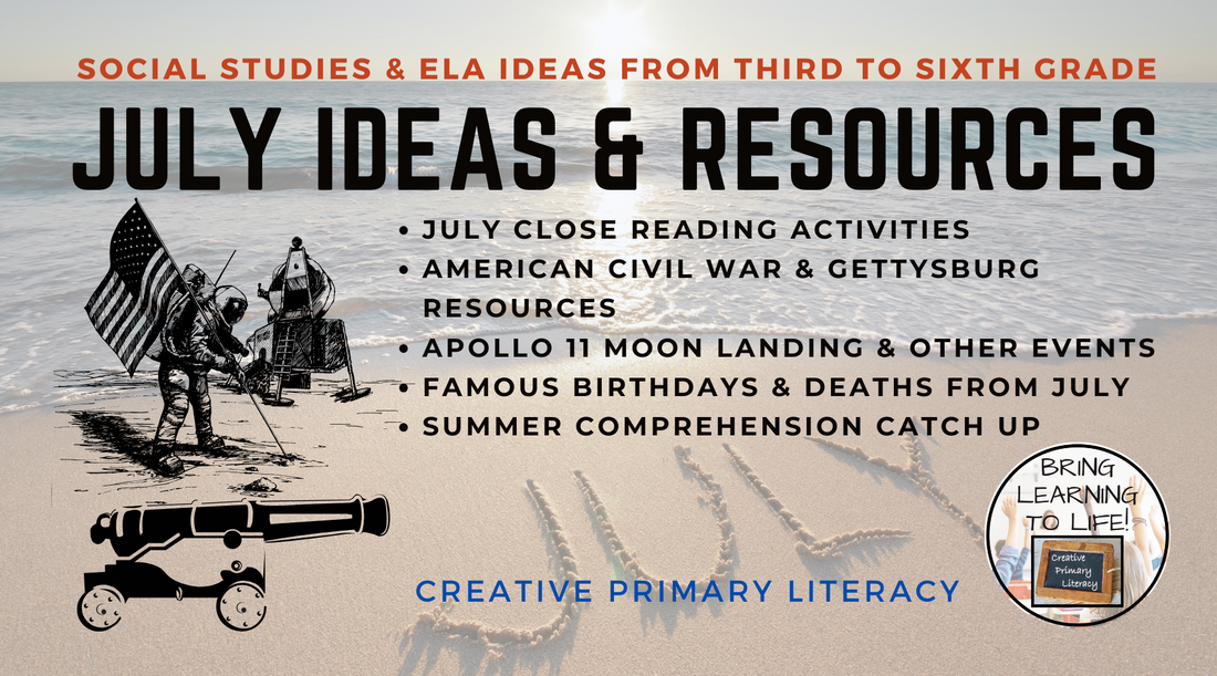 Ideas & Resources for July | 3rd to 6th Grade