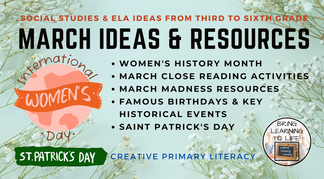 Ideas & Resources for March | 3rd to 6th Grade