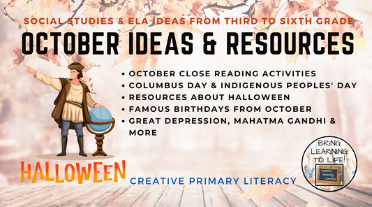 Ideas & Resources for October | 3rd Grade to 6th Grade