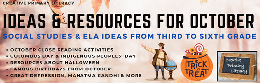 Ideas & Resources for October | 3rd Grade to 6th Grade