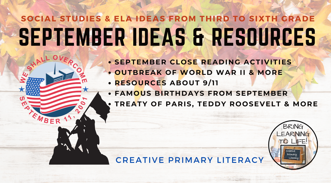 Ideas & Resources for September | 3rd to 6th Grade