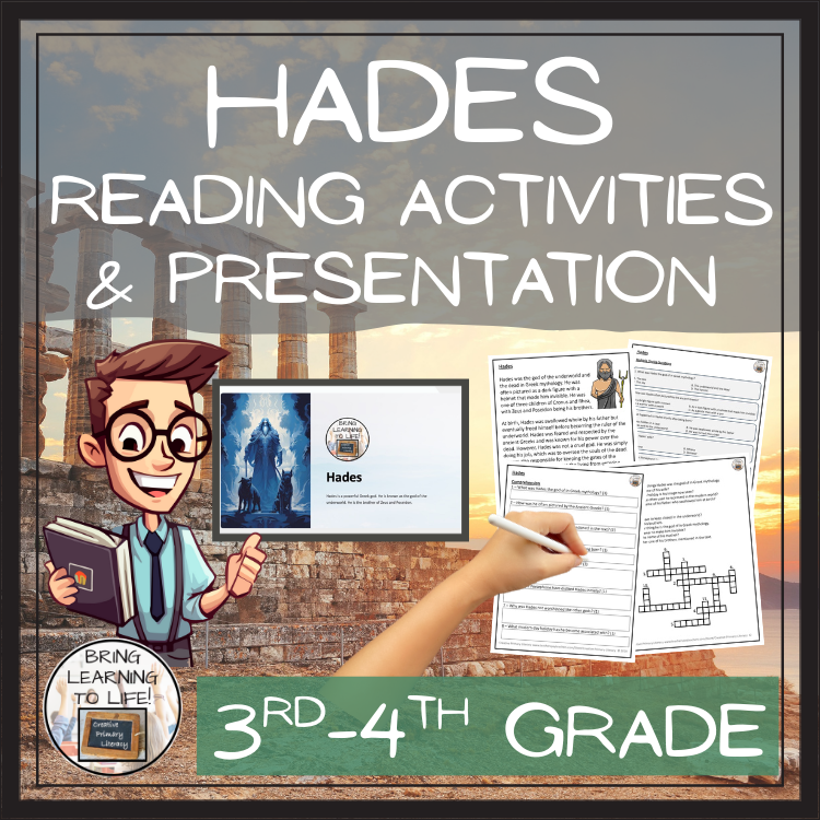 Hades Close Reading Comprehension Activities | 3rd Grade & 4th Grade
