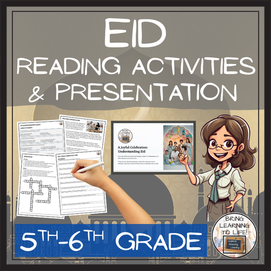 Eid Close Reading Comprehension Activities | 5th Grade & 6th Grade