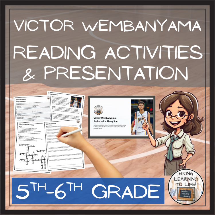 Victor Wembanyama Reading Comprehension Activities | Year 5 or Year 6