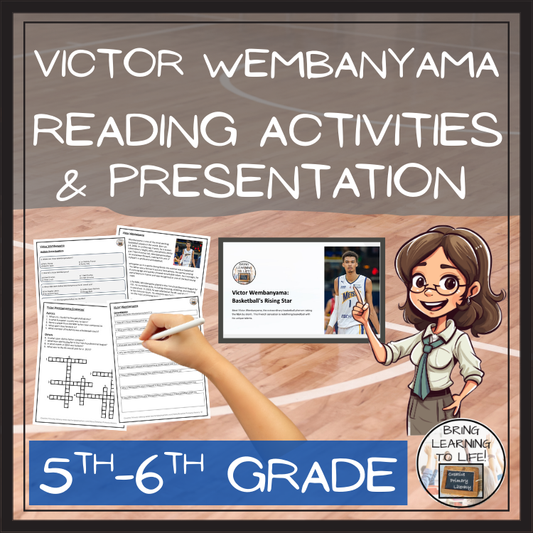 Victor Wembanyama Reading Comprehension Activities | Year 5 or Year 6