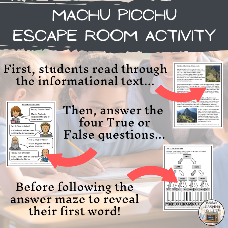 Machu Picchu Escape Room | Social Studies & History Activity
