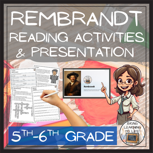 Rembrandt Close Reading Comprehension Activity | 5th Grade & 6th Grade ...