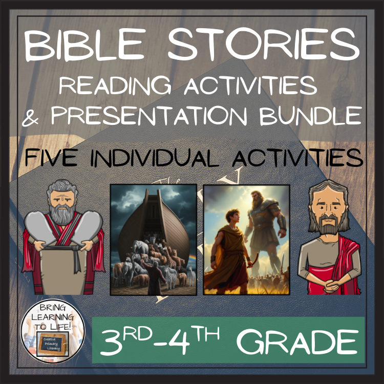 Bible Stories Close Reading & Presentation Bundle | 3rd Grade & 4th Grade