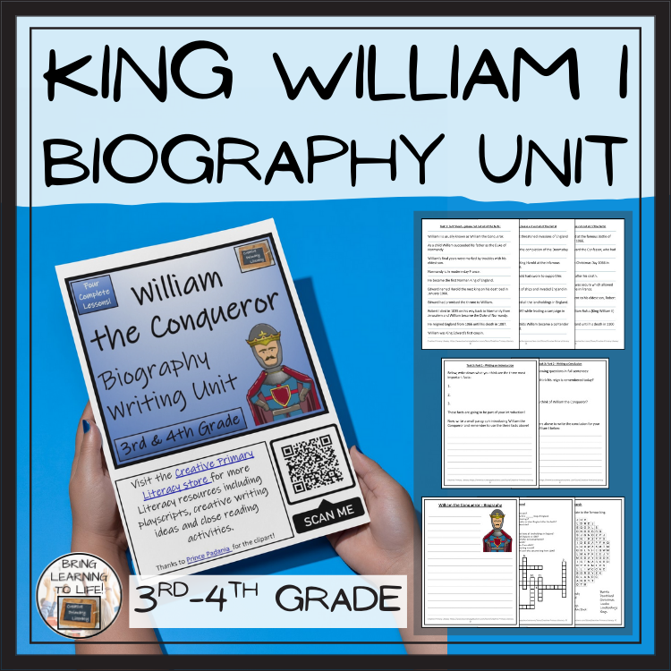 William the Conqueror Biography Project & Writing Unit | 3rd Grade & 4th Grade