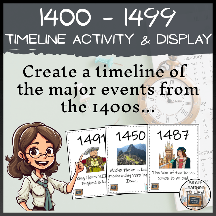 1400 to 1499 Timeline Activity & Classroom Display