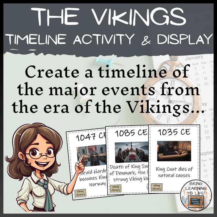 Vikings History Timeline Activity & Classroom Display