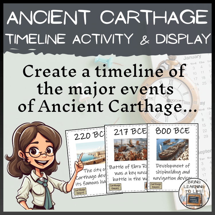Ancient Carthage Timeline Activity & Classroom Display