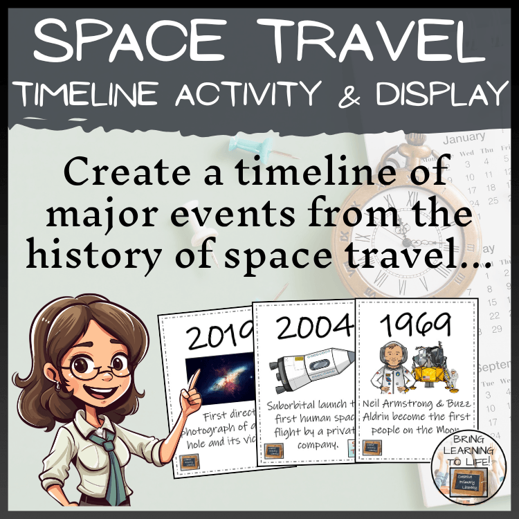 Space Travel Timeline Activity & Classroom Display