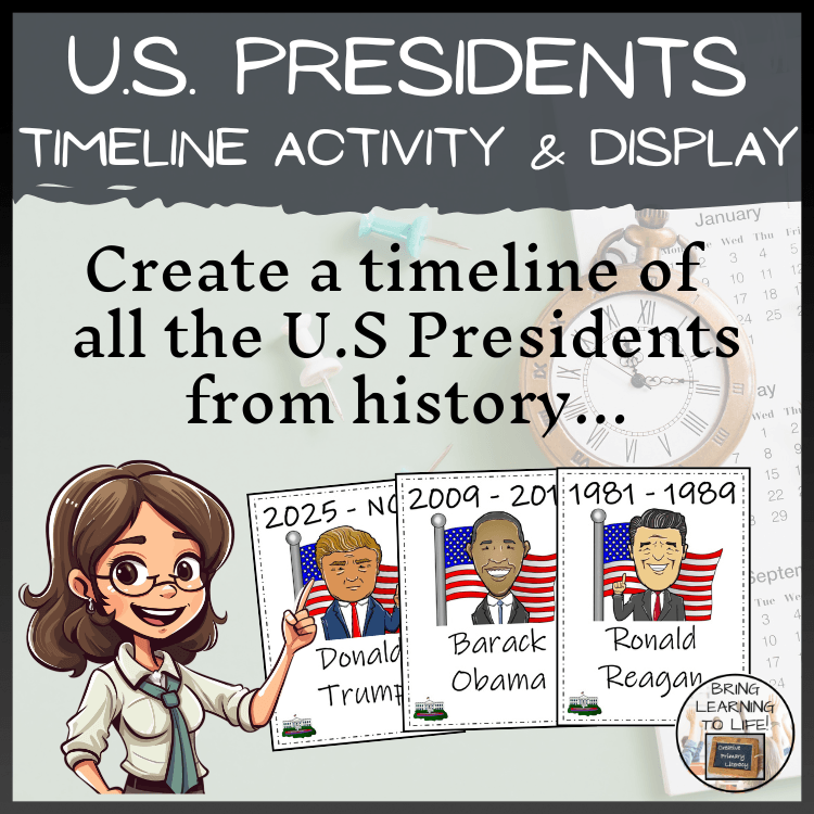 U.S. Presidents Timeline Activity & Classroom Display