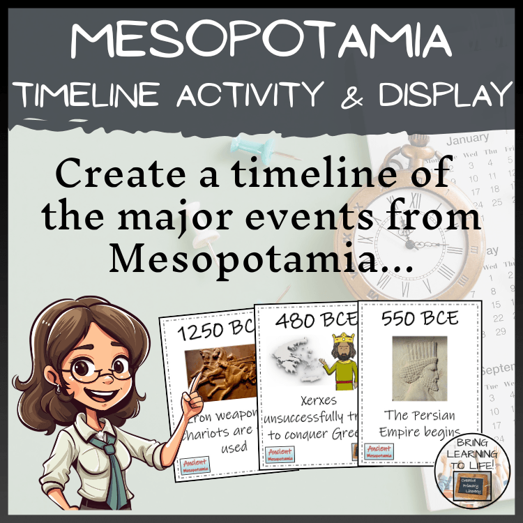 Ancient Mesopotamia Timeline Activity & Classroom Display