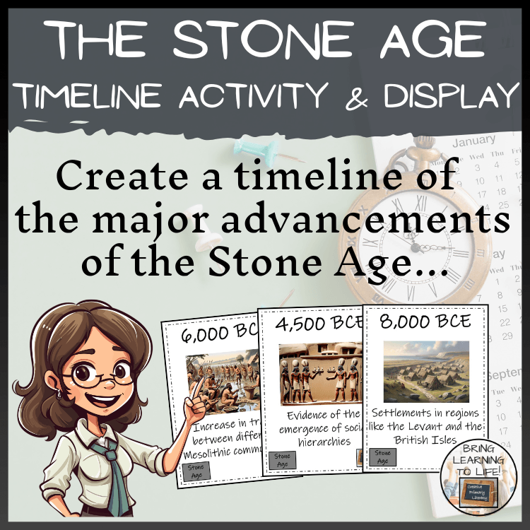 Stone Age Timeline Activity & Classroom Display