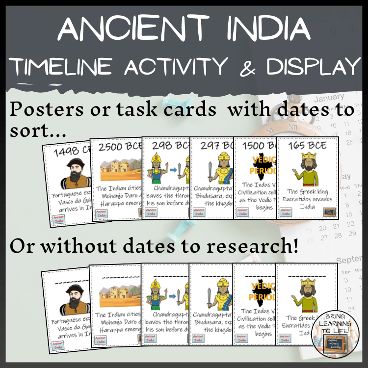 Ancient India Timeline Activity & Classroom Display