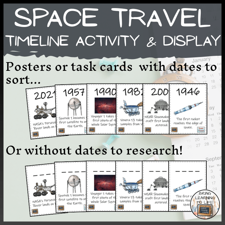 Space Travel Timeline Activity & Classroom Display