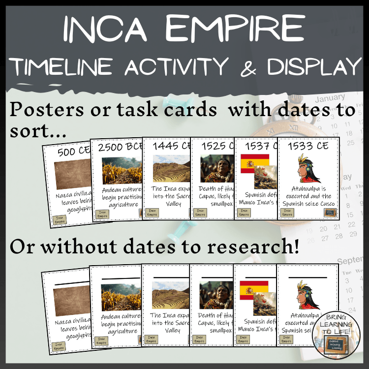 Inca Empire Timeline Activity & Classroom Display