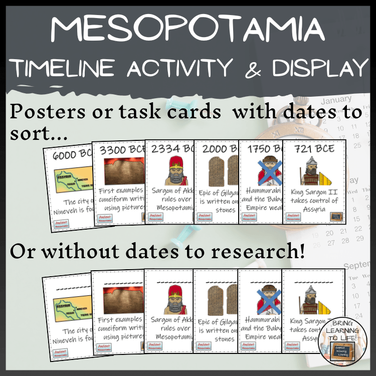 Ancient Mesopotamia Timeline Activity & Classroom Display