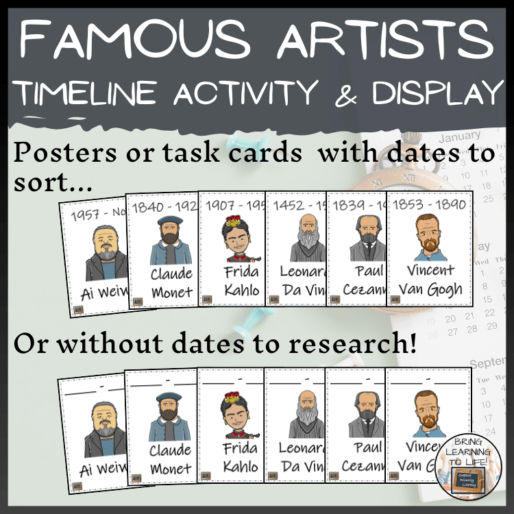 Famous Artists Timeline Activity & Classroom Display