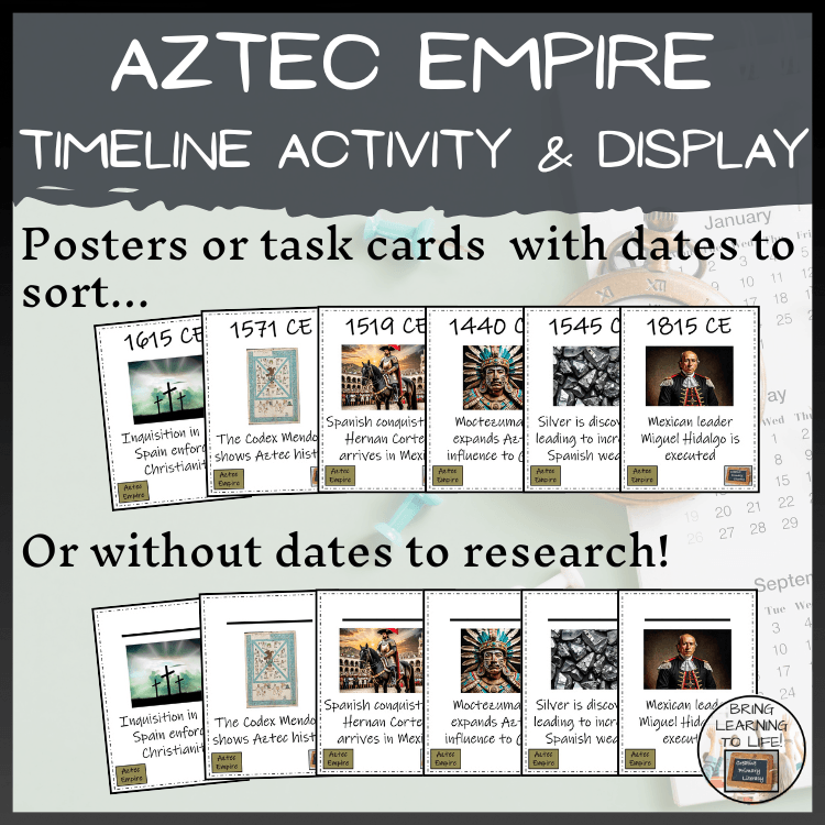 Aztec Empire Timeline Activity & Classroom Display