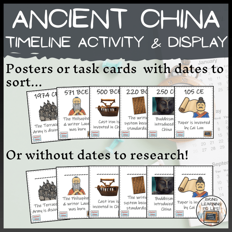 Ancient China Timeline Activity & Classroom Display
