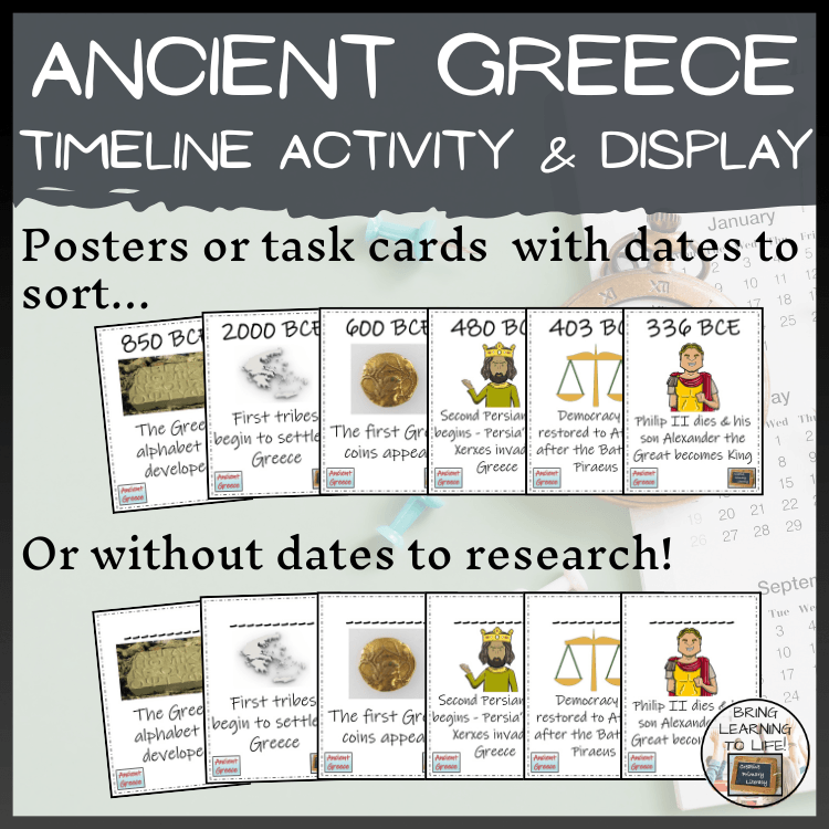 Ancient Greece Timeline Activity & Classroom Display