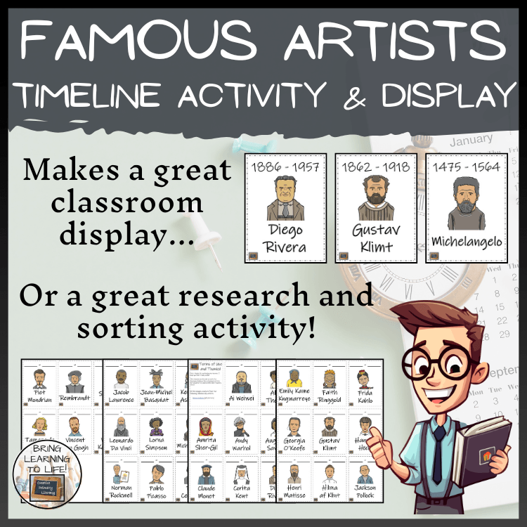 Famous Artists Timeline Activity & Classroom Display
