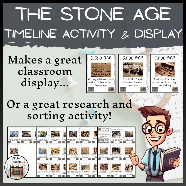 Stone Age Timeline Activity & Classroom Display
