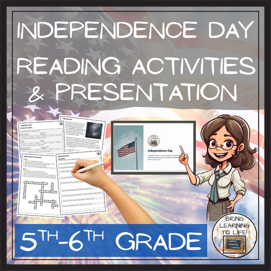 Independence Day Close Reading Comprehension Activity | 5th & 6th Grade