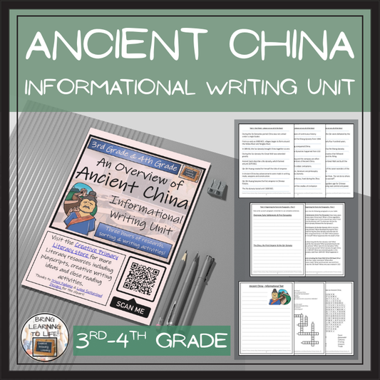 Ancient China Informational Writing Unit | 3rd Grade & 4th Grade