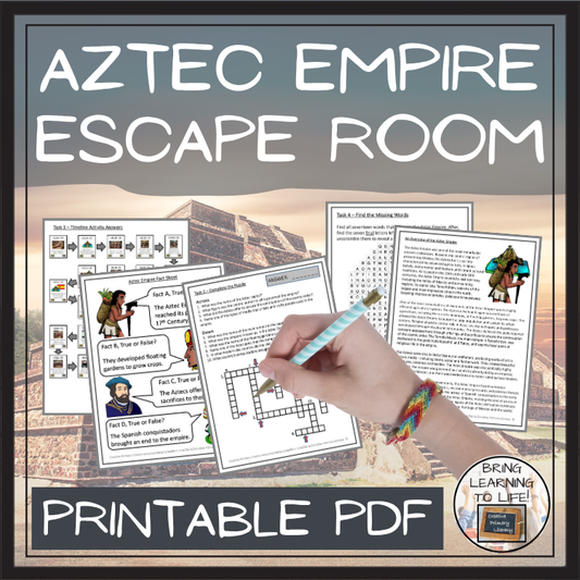 Aztec Empire Escape Room | Social Studies & History Activity