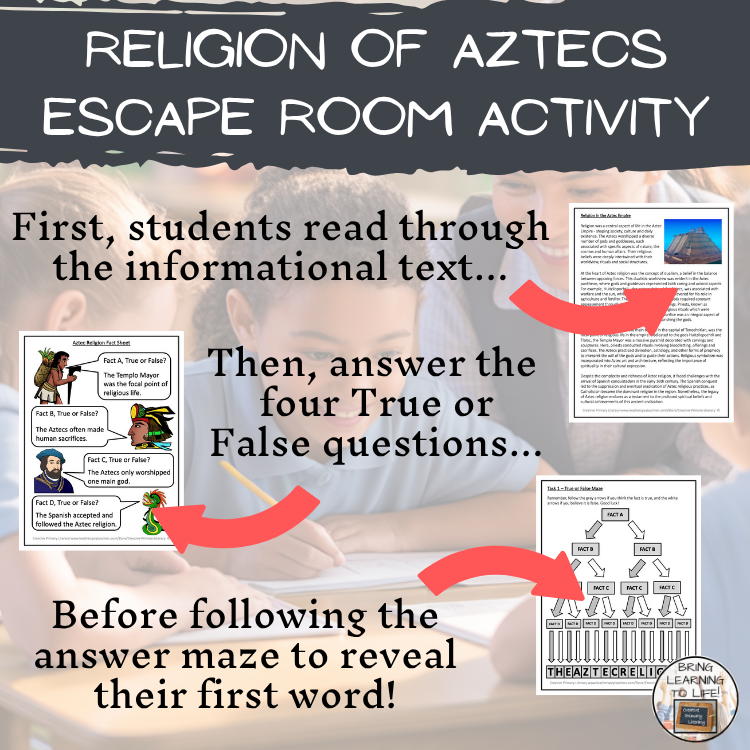 Religion in the Aztec Empire Escape Room | Social Studies & History Activity