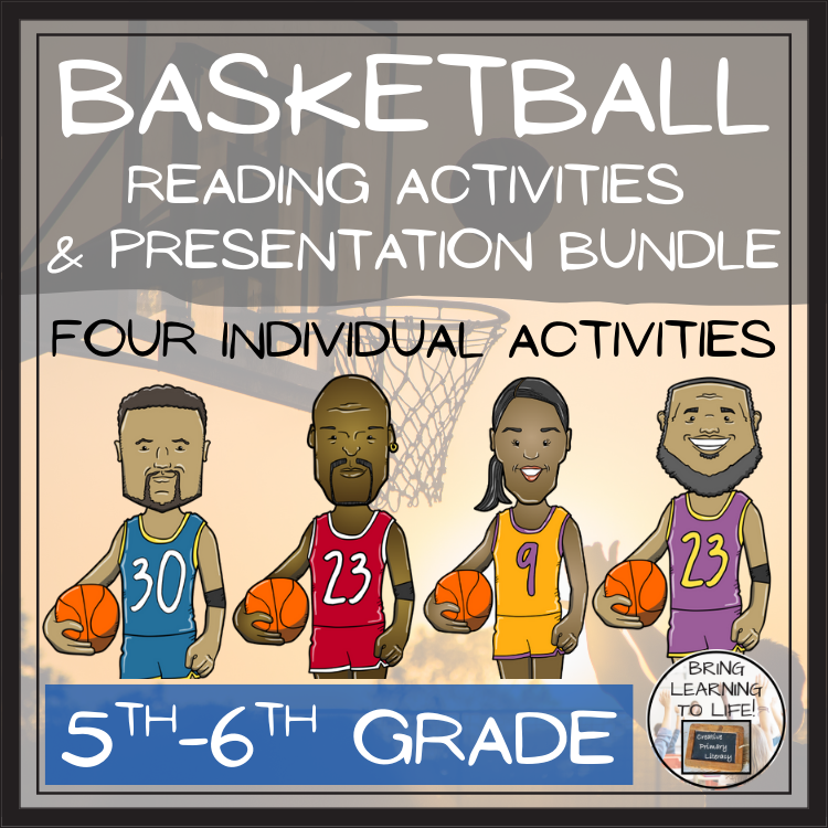Greatest Basketball Players Close Reading & Presentation Bundle | 5th-6th Grade