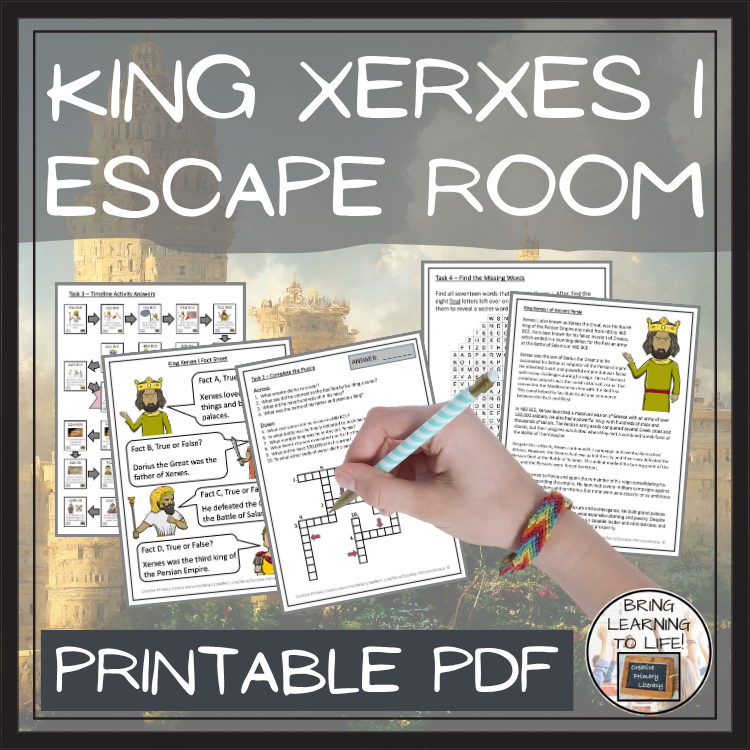 King Xerxes I Escape Room | Social Studies & Ancient History Activity