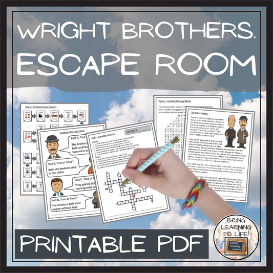 Wright Brothers Escape Room | Social Studies & History Activity