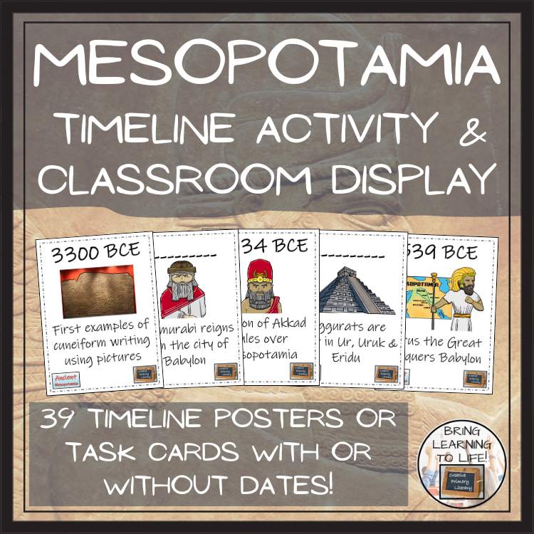 Ancient Mesopotamia Timeline Activity & Classroom Display