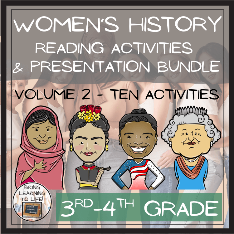 Womens History Volume 2 Close Reading Comprehension Bundle | 3rd & 4th Grade
