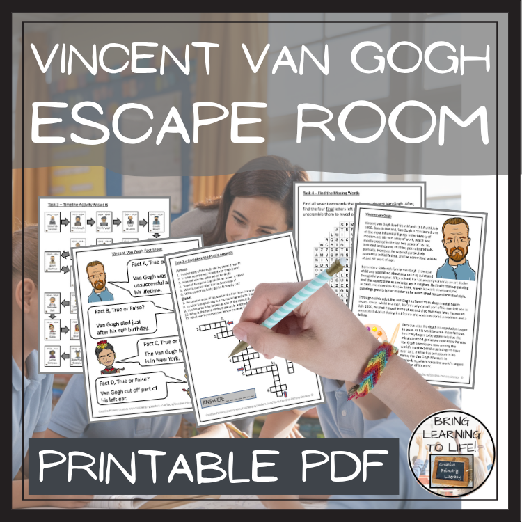 Vincent van Gogh Escape Room | Social Studies & History Activity