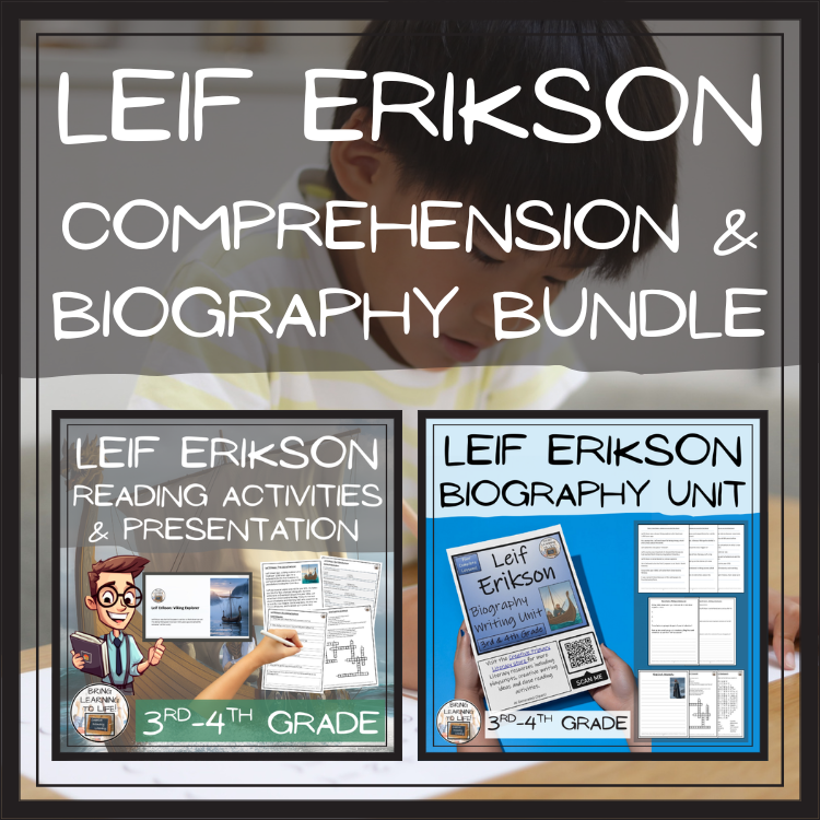 Leif Erikson Close Reading & Biography Bundle | 3rd Grade & 4th Grade