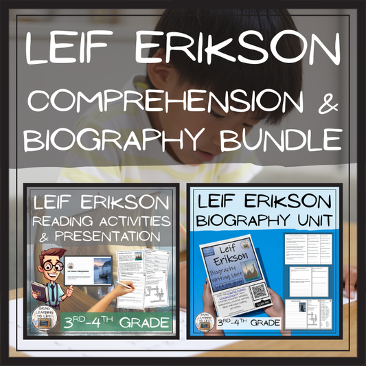 Leif Erikson Close Reading & Biography Bundle | 3rd Grade & 4th Grade