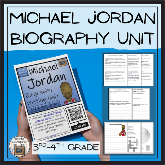 Michael Jordan Biography Project & Writing Unit | 3rd Grade & 4th Grade