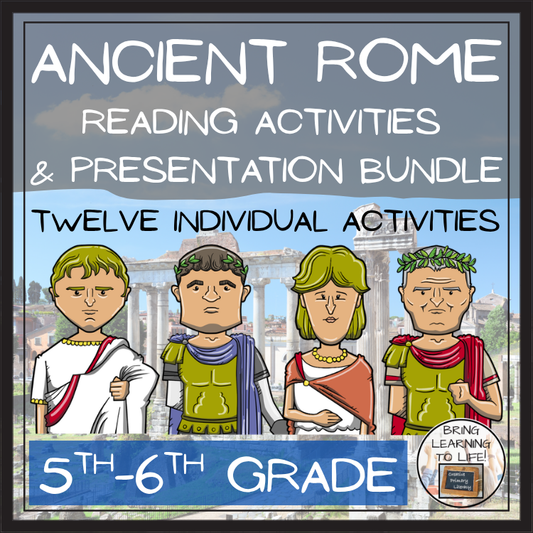 Ancient Rome Close Reading Comprehension Activity Bundle | 5th-6th Grade