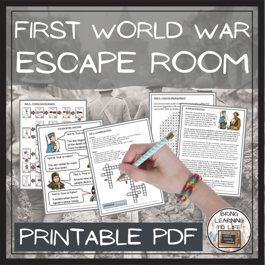 First World War Escape Room | Social Studies & History Activity